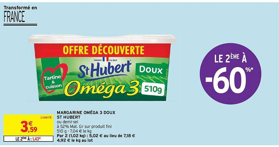 margarine oméga 3 doux st hubert