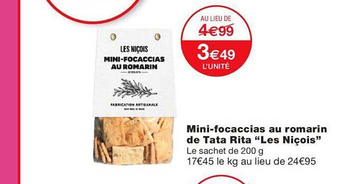 Mini-focaccias Au Romarin De Tata Rita "les Nicois"