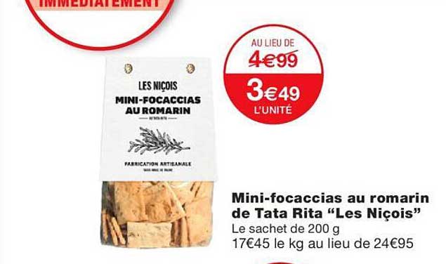 mini-focaccias au romarin de tata rita "les niçois"