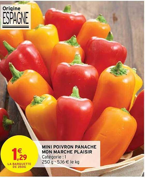 mini poivron panaché mon marché plaisir