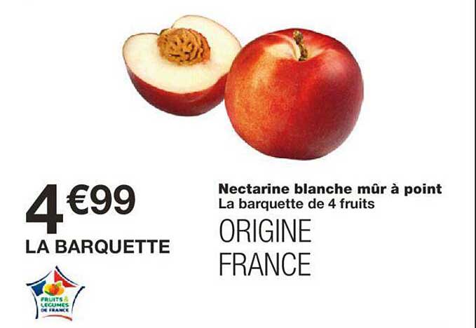 nectarine blanche mûr à point