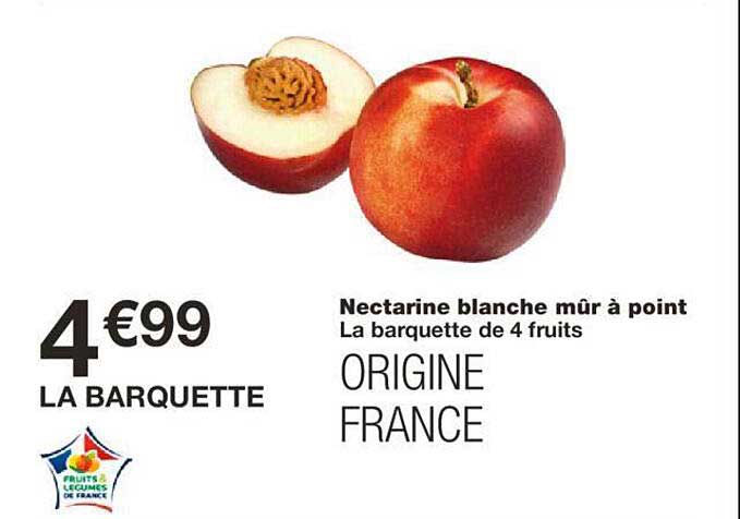 nectarine blanche mûr à point
