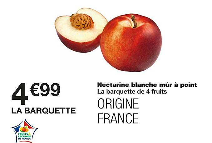 nectarine blanche mûr à point