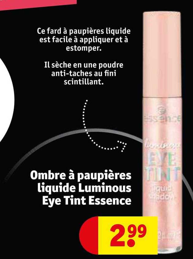 ombre à paupières liquide luminous eye tint essence