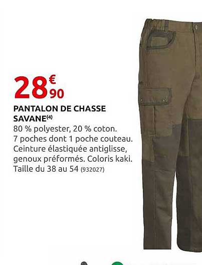 pantalon de chasse savane