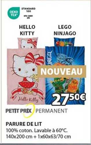 parure de lit hello kitty, lego ninjago