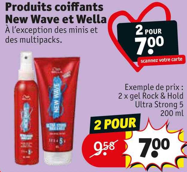 produits coiffants new wave et wella