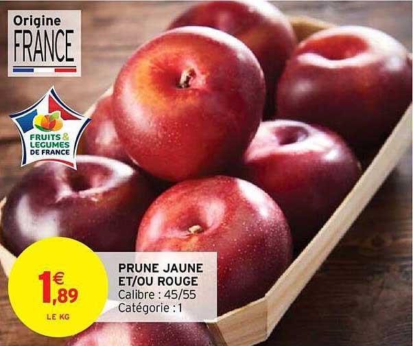 prune jaune et/ou rouge