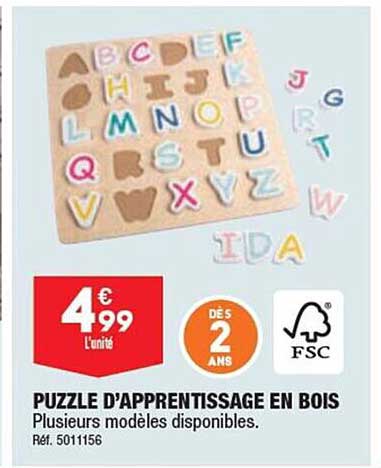 puzzle d'apprentissage en bois