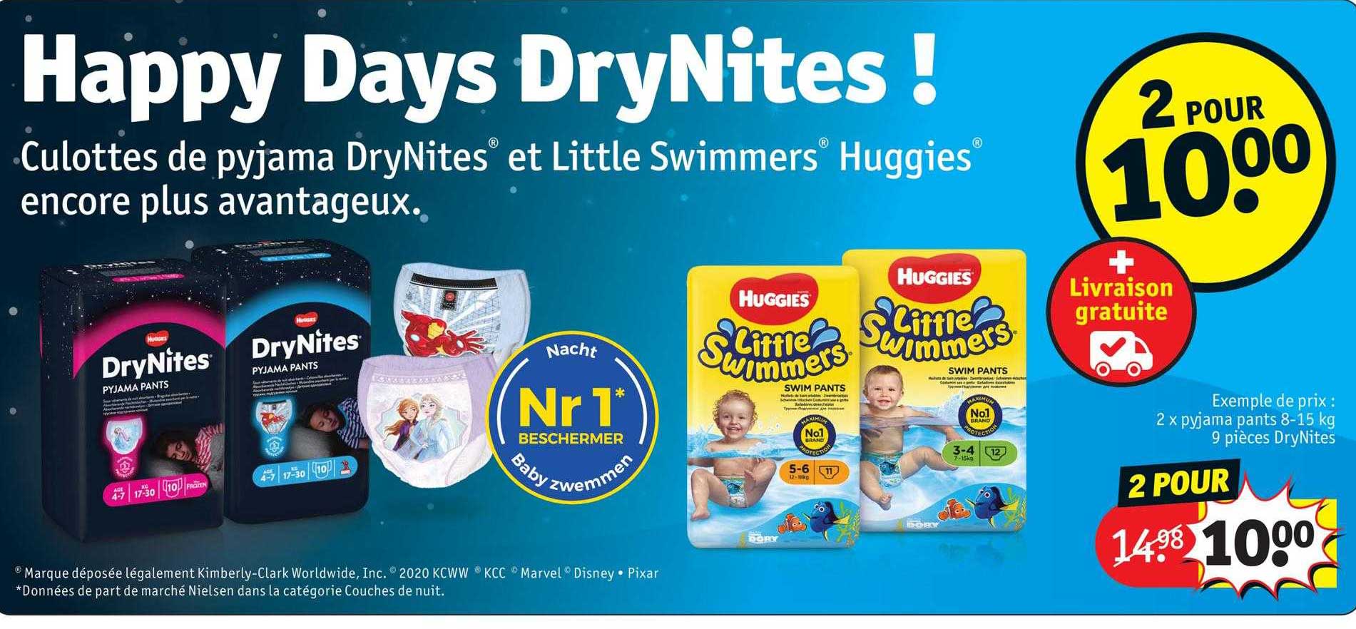 pyjama dry nites et little swimmers huggies