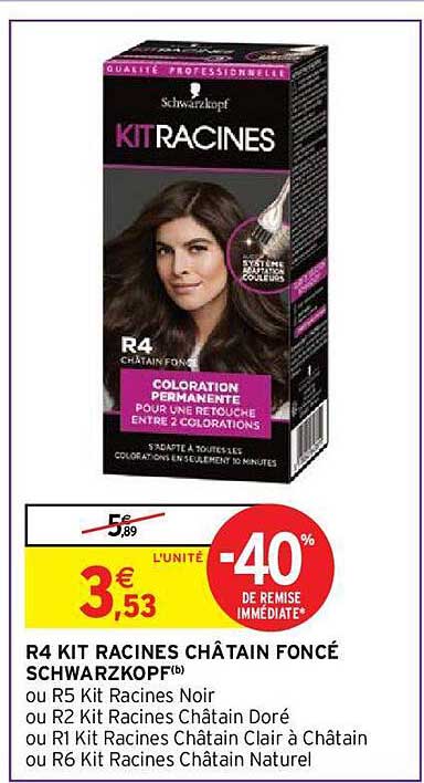 r4 kit racines châtain foncé schwarzkopf