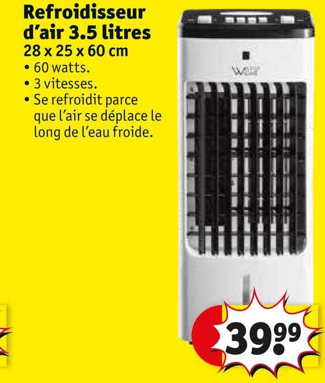 refroidisseur d'air 3.5 litres watshome