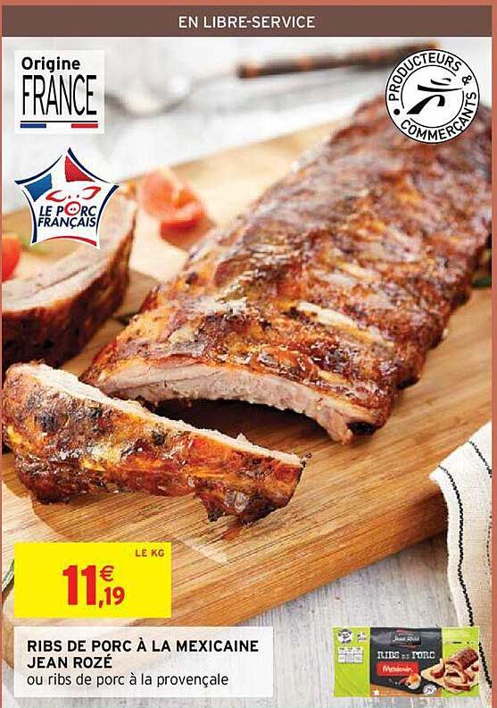 ribs de porc à la mexicaine jean rozé