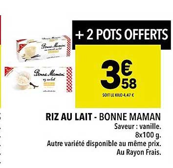 riz au lait - bonne maman