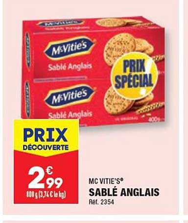 sablé anglais mc vitie's