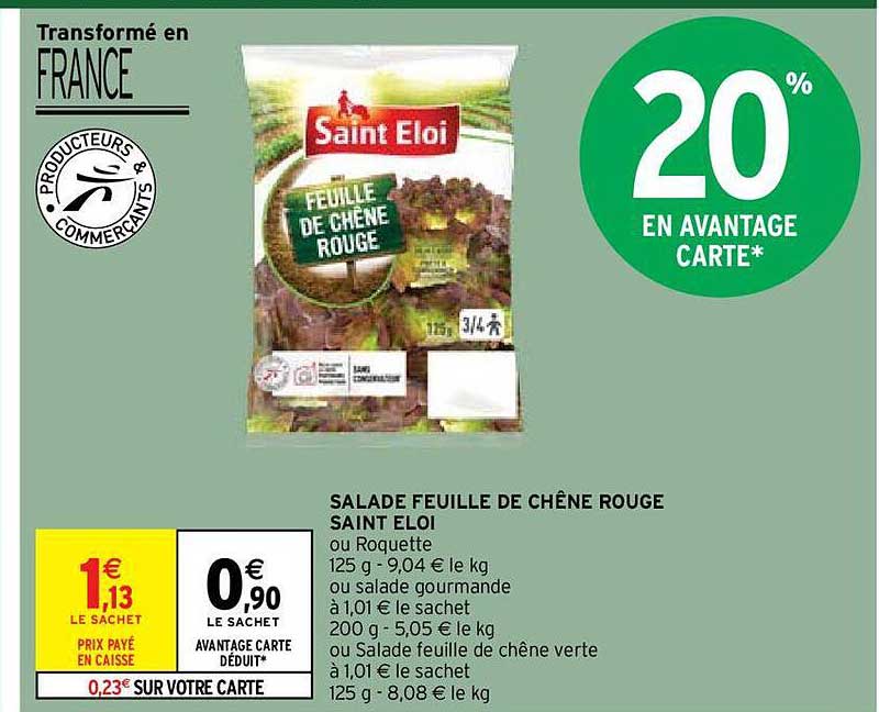 salade feuille de chêne rouge saint éloi