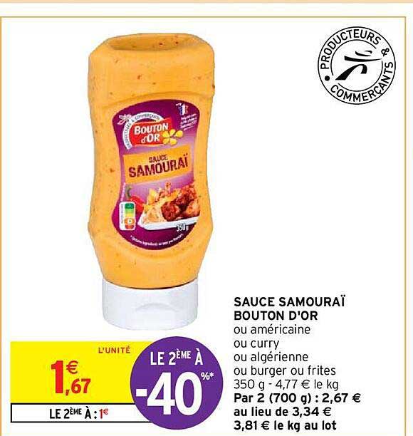 sauce samouraï bouton d'or
