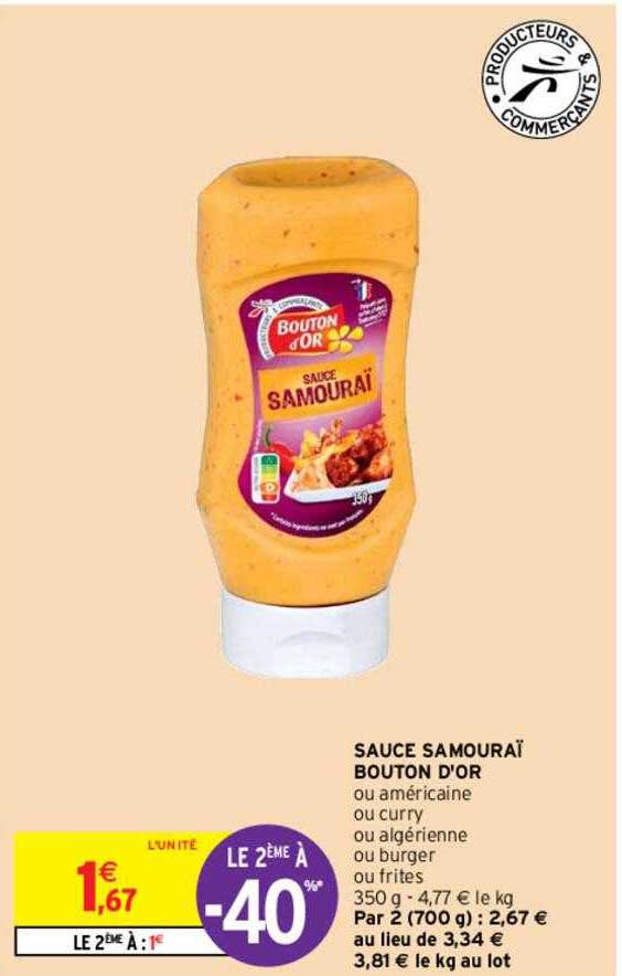 Sauce Samouraï Bouton D'or