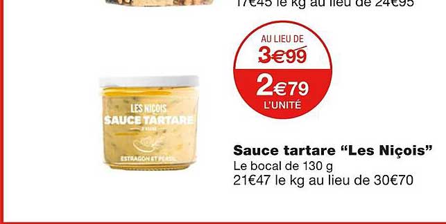 sauce tartare "les niçois"