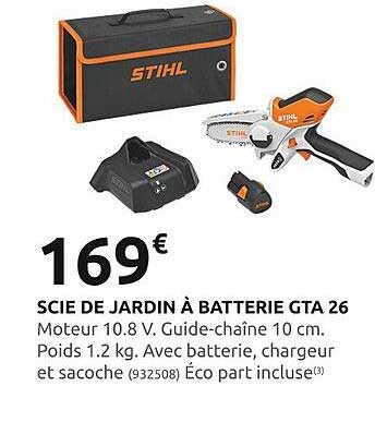 scie de jardin à batterie gta 26 stihl