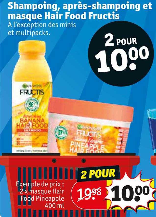Shampoing, Après-shampoing Et Masque Hair Food Fructis