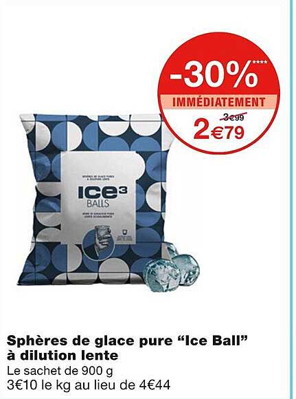 sphères de glace pure "ice ball" à dilution lente