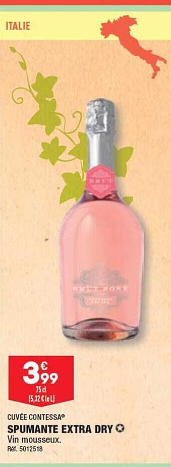 spumante extra dry cuvée contessa