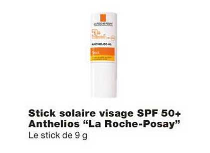 stick solaire visage spf 50+ anthelios "la roche-posay"