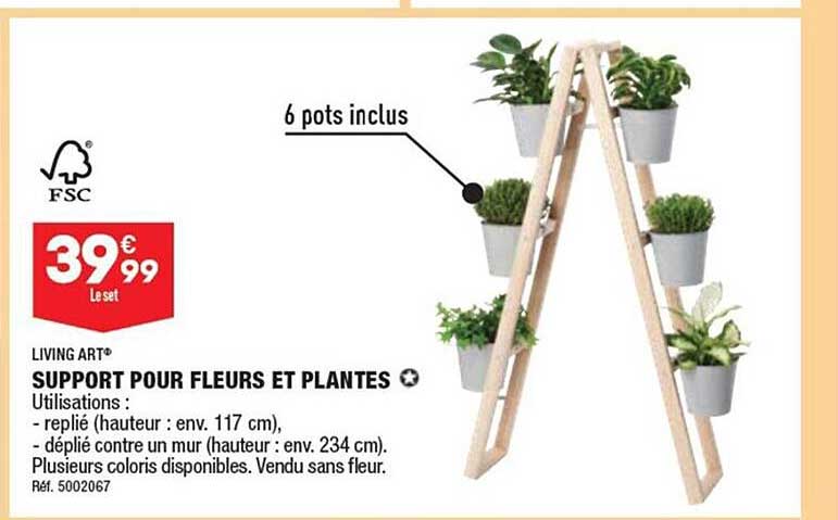 Support Pour Fleurs Et Plantes Living Art