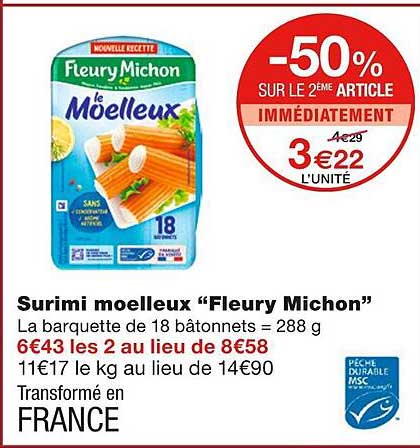 surimi moelleux "fleury michon"