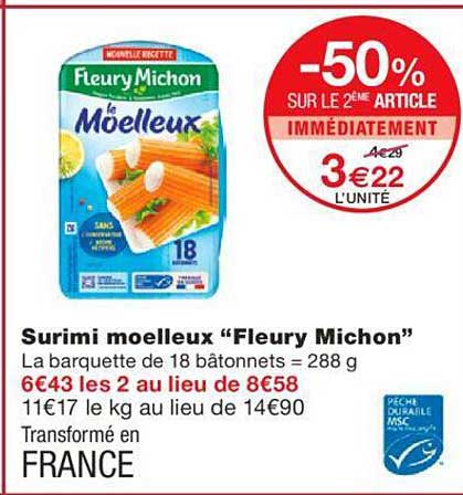 surimi moelleux "fleury michon"