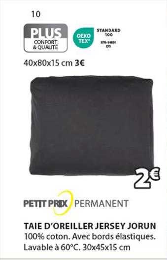 taie d'oreiller jersey jorun