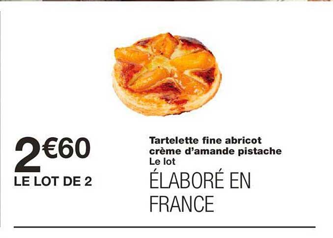 tartellette fine abricot crème d'amande pistache