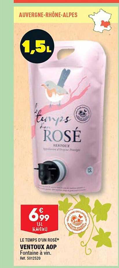 ventoux aop le temps d'un rosé