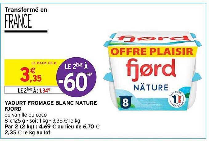 Yaourt Fromage Blanc Nature Fjord
