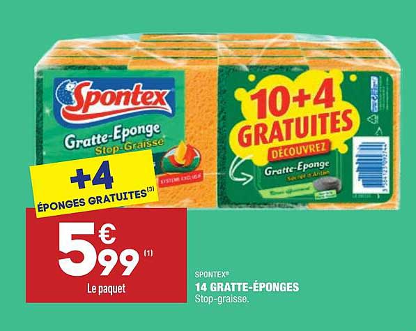 14 gratte-éponges spontex