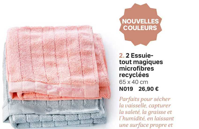 2 essuie-tout magiques microfibres recyclées