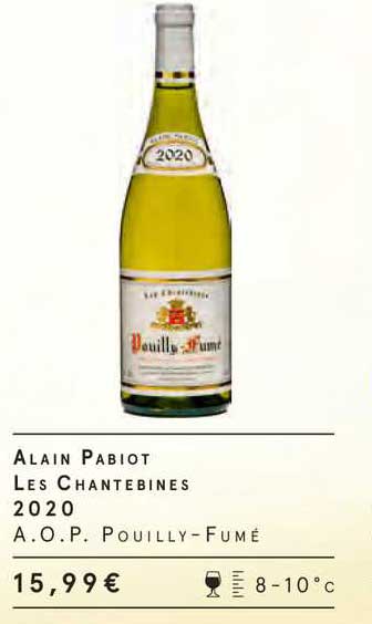 alain pabiot les chantebines 2020 a.o.p. pouilly-fumé