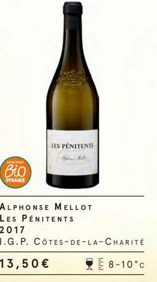 alphonse mellot les pénitents 2017 i.g.p. côtes-de-la-charité