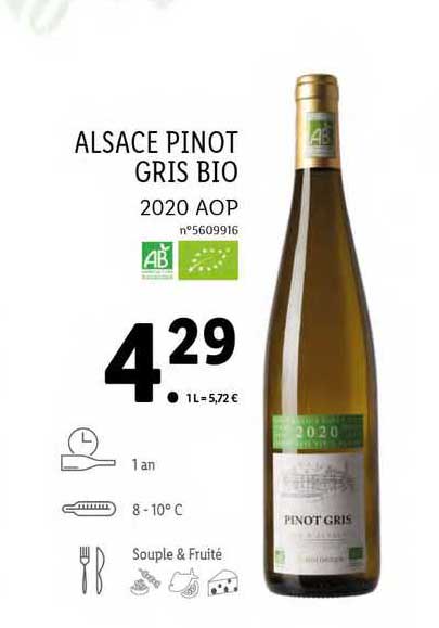 alsace pinot gris bio 2020 bio