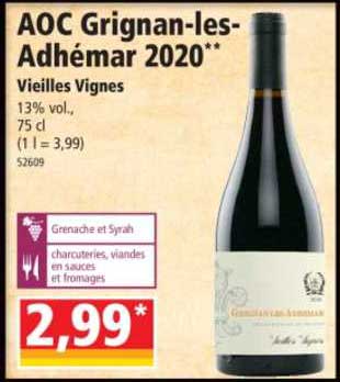 aoc grignan-les-adhémar 2020 vieilles vignes