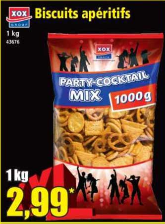 biscuits apéritifs xox