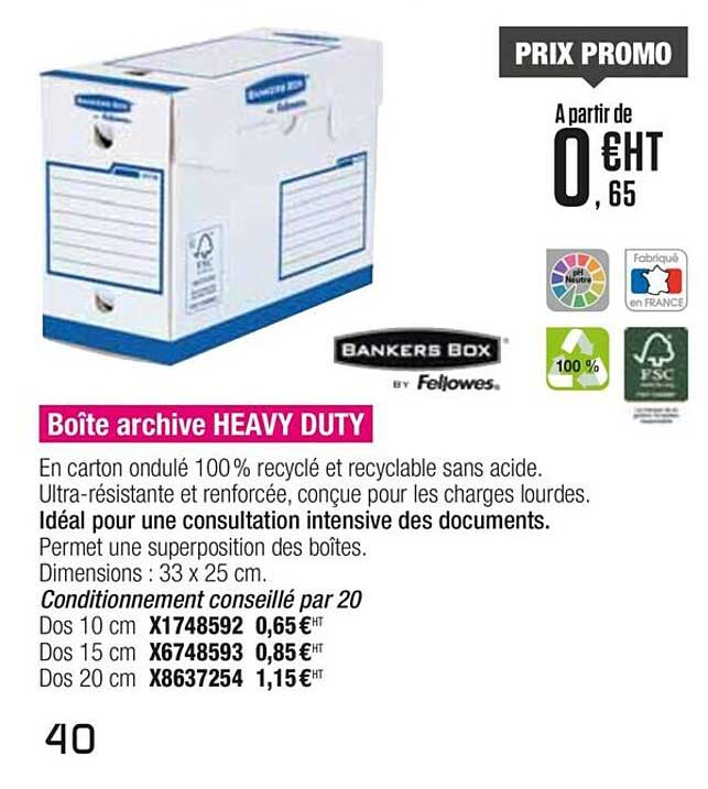 boîte archive heavy duty bankerb box fellowes