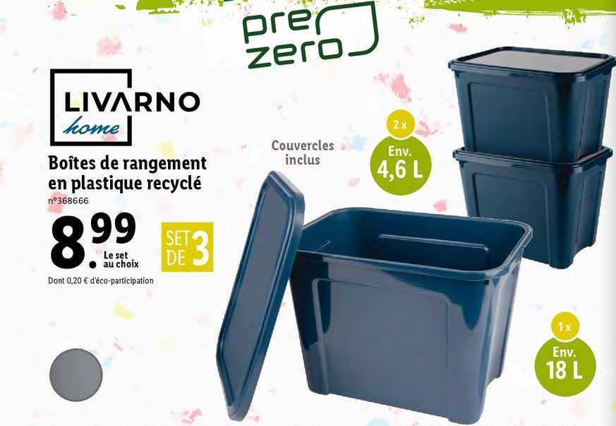 Boîte De Rangement En Plastique Recyclé Livarno Home