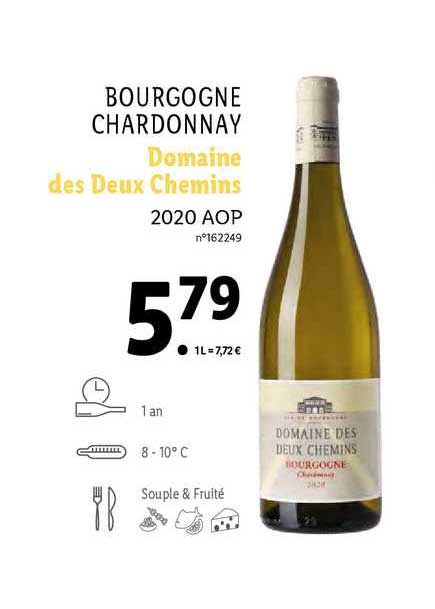 Bourgogne Chardonnay Domaine Des Deux Chemins 2020 Aop
