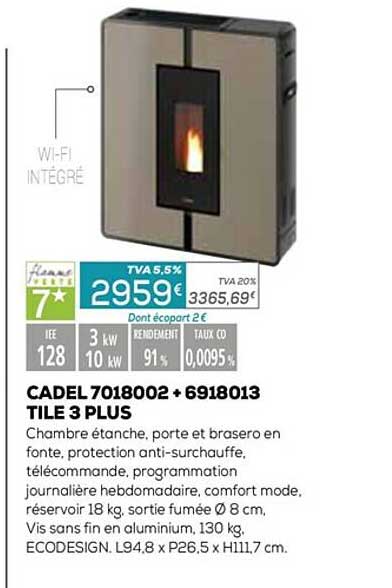 cadel 7018002 + 6918013 tile 3 plus