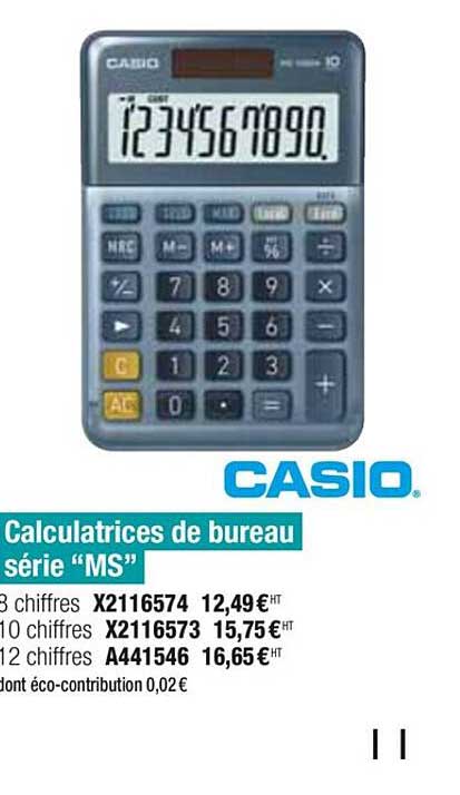 Calculatrice De Bureau Série "ms" Casio