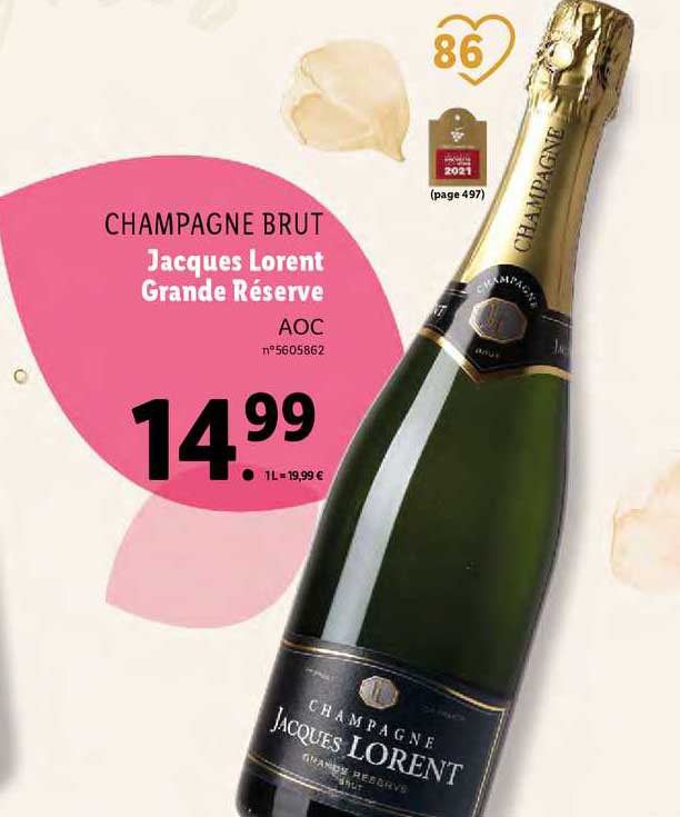 champagne brut jacques lorent grande réserve aoc