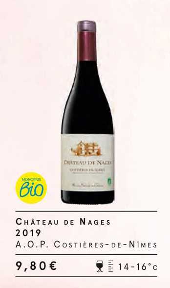 château de nages 2019 a.o.p. costières-de-nîmes