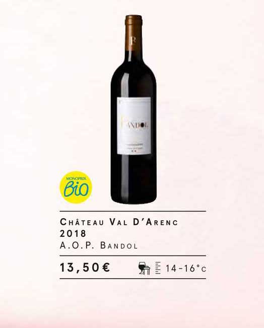 château val d'arenc 2018 a.o.p. bandol